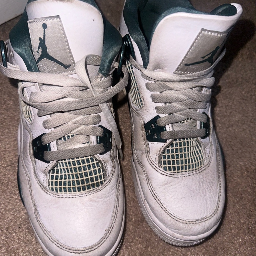White and Green Jordan Shoes